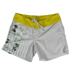 Oakley Board Shorts Swim Surf White Yellow Women's  6